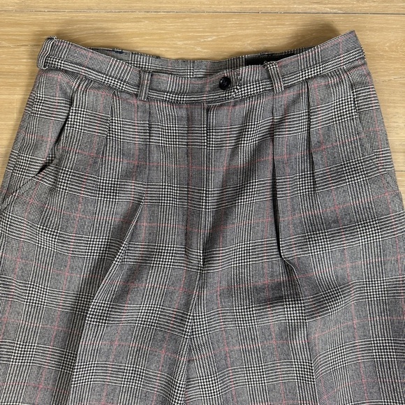 Vintage Giorgio Sant'Angelo Glen Check Wool Pants, Vintage Size 10 - Picture 2 of 6
